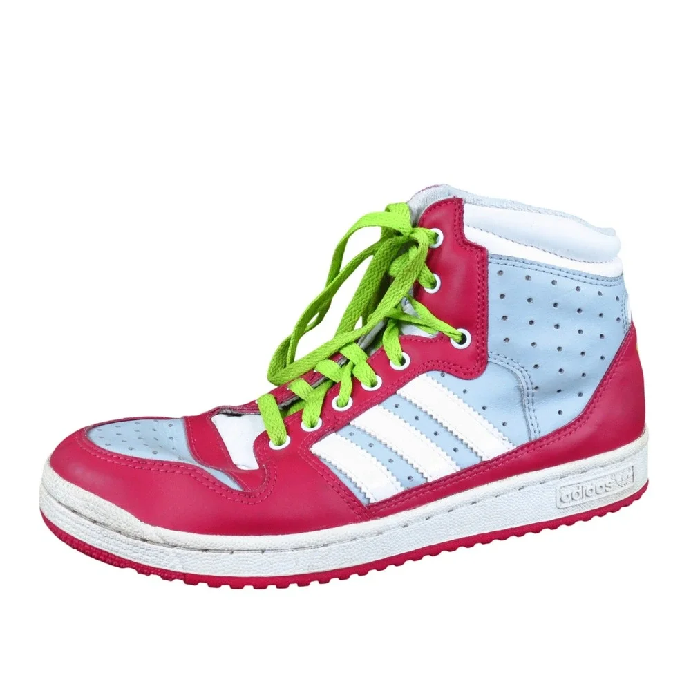 Adidas Originals Decade Hi II Womens High Top Sneaker Size 8.5 Pink Blue 663902